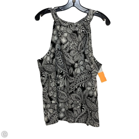 Top Sleeveless By Talbots In Black & White, Size: Xl