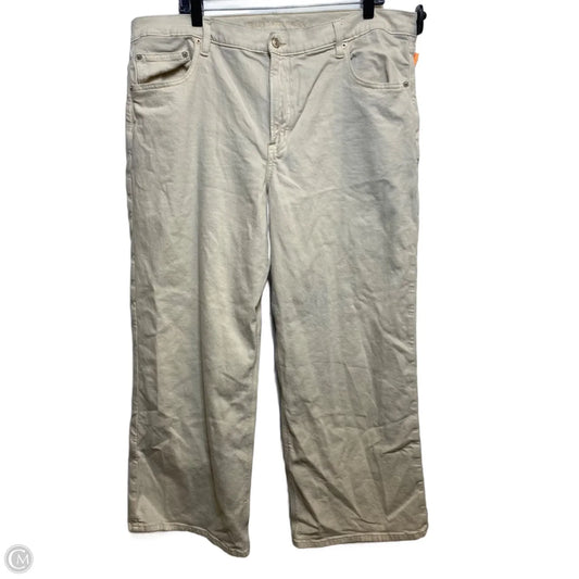 Jeans Wide Leg By American Eagle In Tan Denim, Size: 20