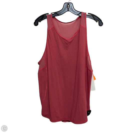 Athletic Tank Top Designer By Lululemon In Pink, Size: M