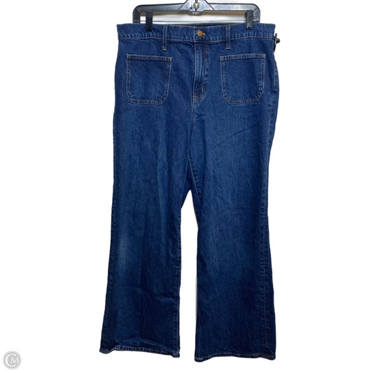Jeans Wide Leg By J. Crew In Blue Denim, Size: 14