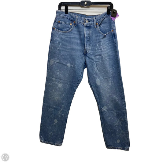 Jeans Straight By Levis In Blue Denim, Size: 10
