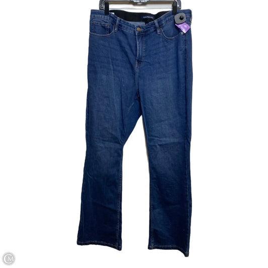 Jeans Flared By Calvin Klein In Blue Denim, Size: 16
