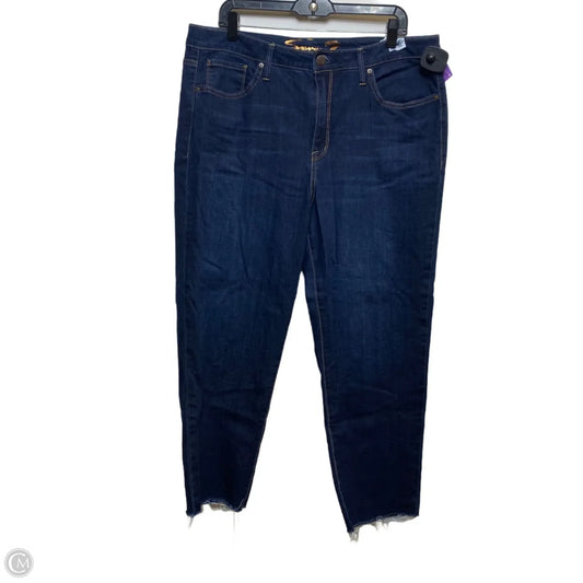 Jeans Cropped By Seven 7 In Blue Denim, Size: 16