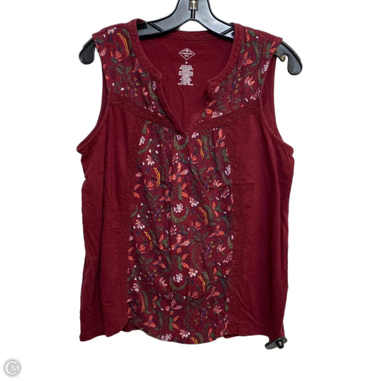 Top Sleeveless By St Johns Bay In Red, Size: M