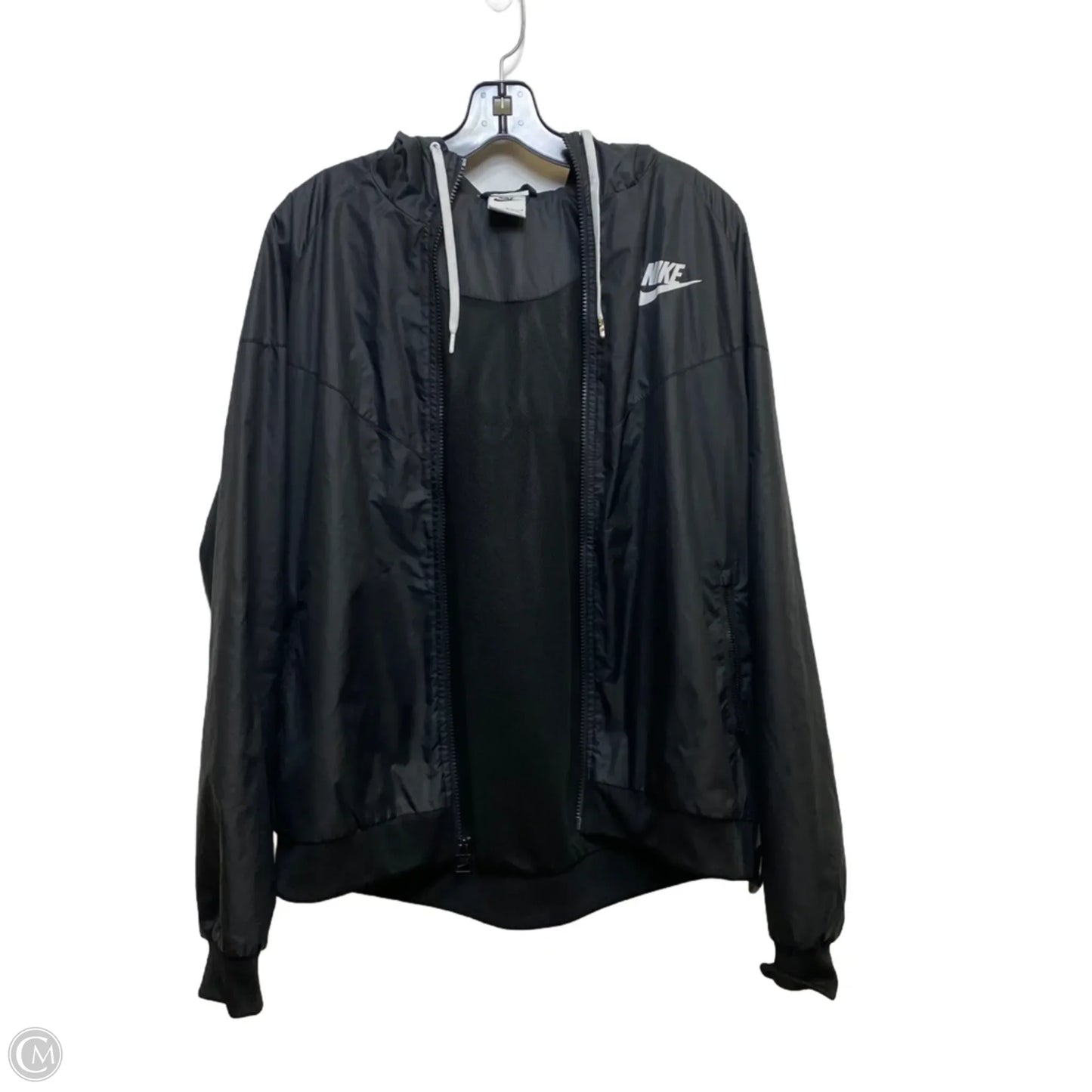 Athletic Jacket By Nike Apparel In Black, Size: L