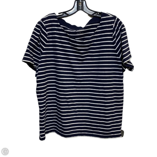 Top Short Sleeve Basic By Talbots In Navy, Size: 2x