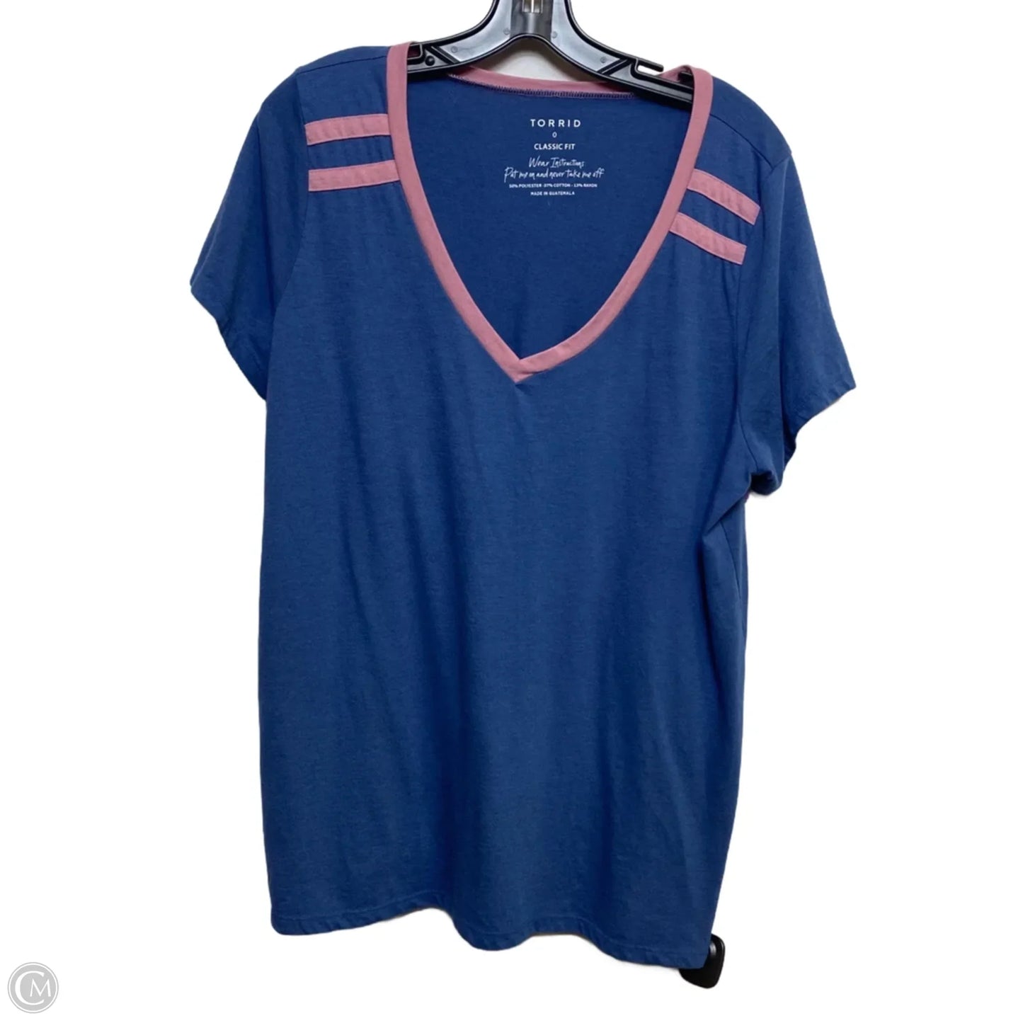 Top Short Sleeve Basic By Torrid In Blue, Size: L