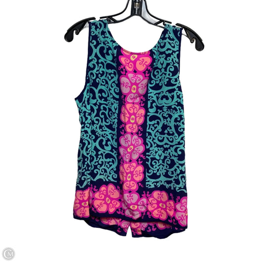 Top Sleeveless Designer By Lilly Pulitzer In Blue, Size: L