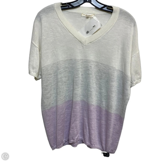 Top Short Sleeve By Andree By Unit In Grey & Purple, Size: S