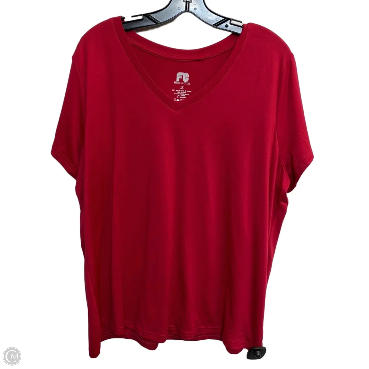 Athletic Top Short Sleeve By Fit Collective In Pink, Size: 1x