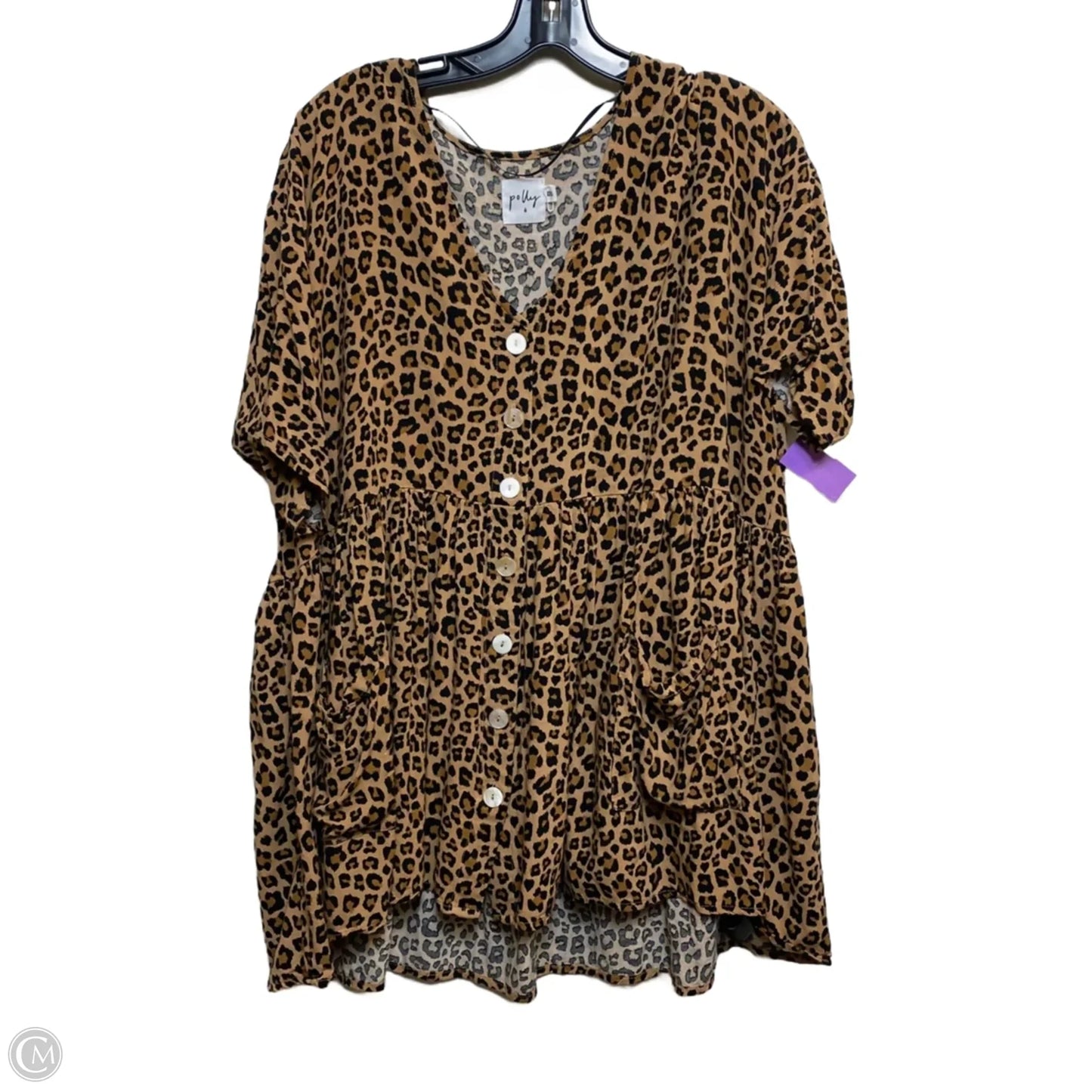 Tunic Short Sleeve By Polly In Animal Print, Size: Xs