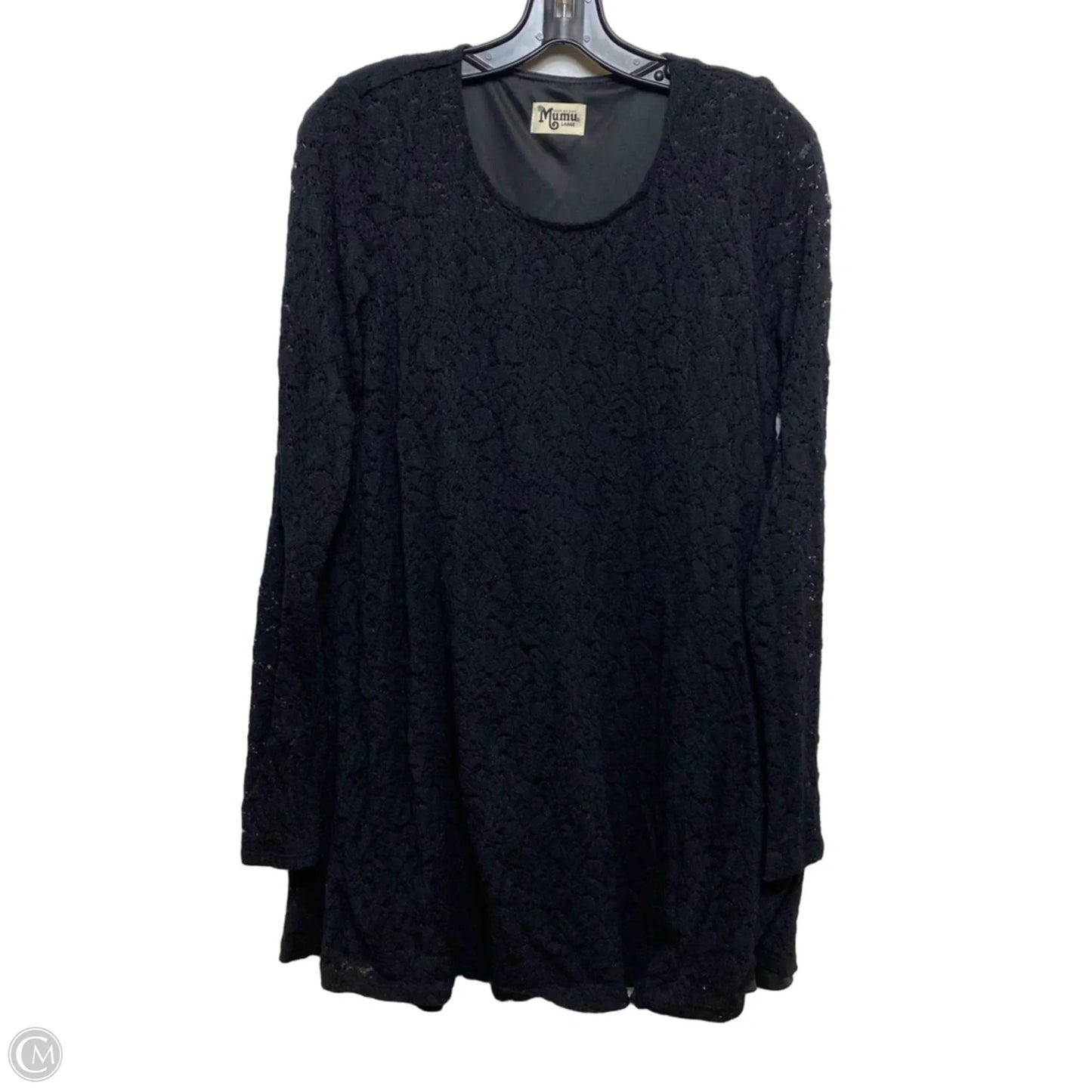 Top Long Sleeve Designer By Show Me Your Mumu In Black, Size: L