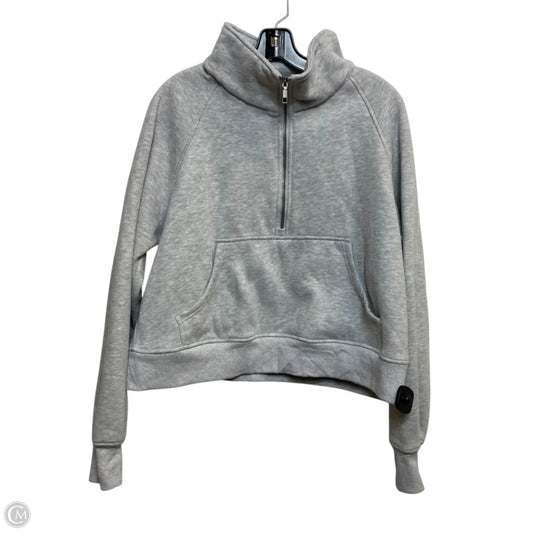 Athletic Sweatshirt Collar By Automet In Grey, Size: L
