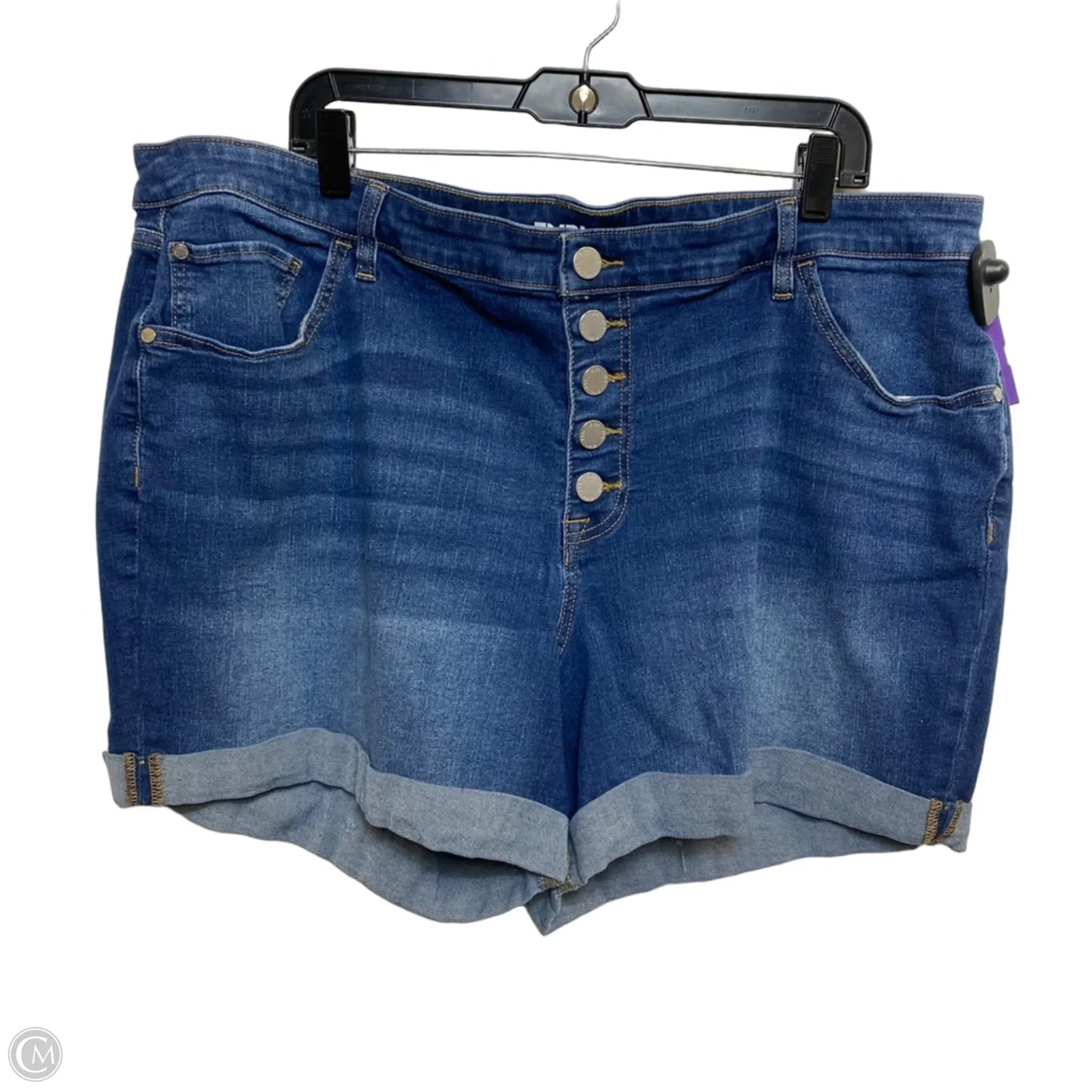 Shorts By Evri In Blue Denim, Size: 22