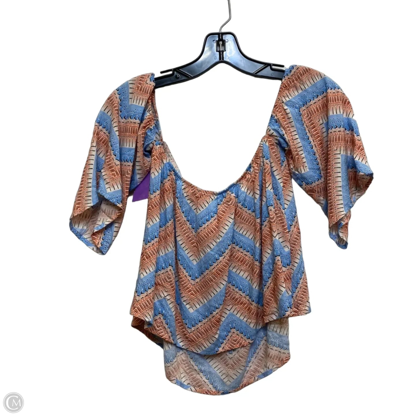 Top Sleeveless By Glam In Blue, Size: S