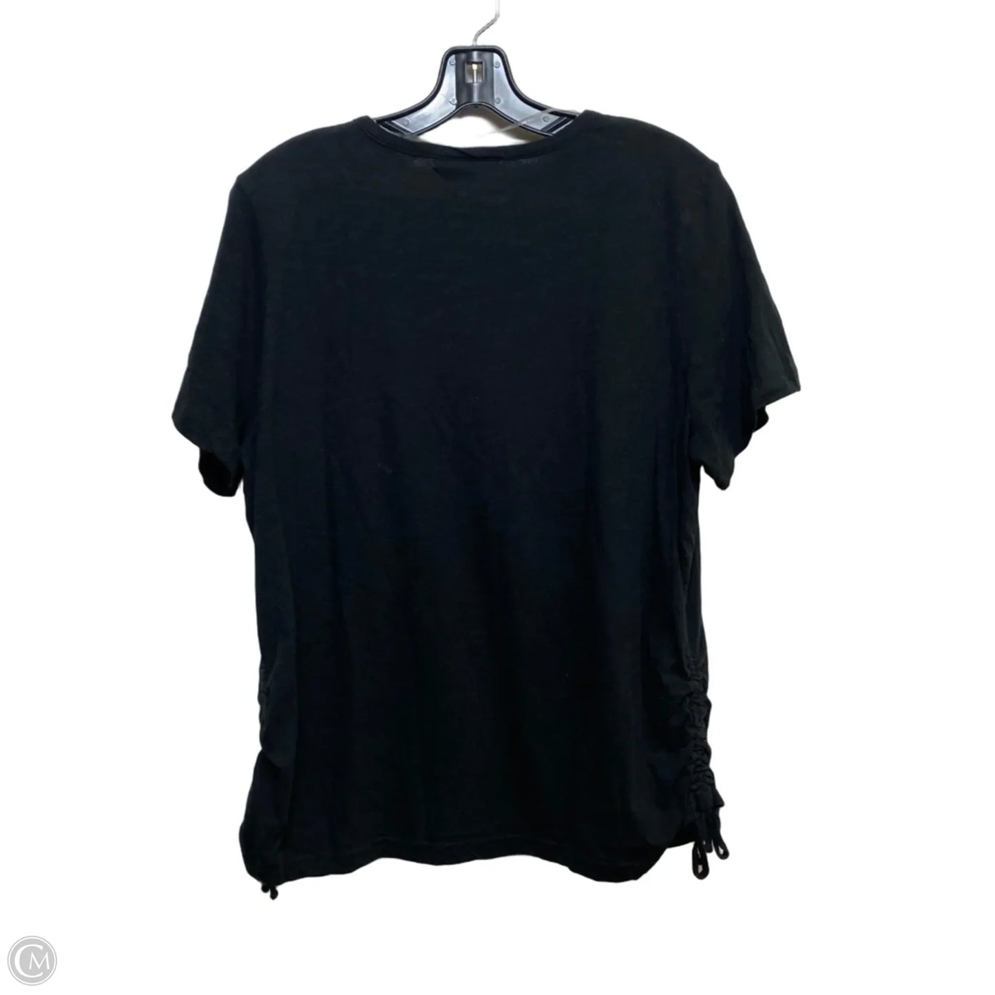 Top Short Sleeve Basic By Time And Tru In Black, Size: Xxl