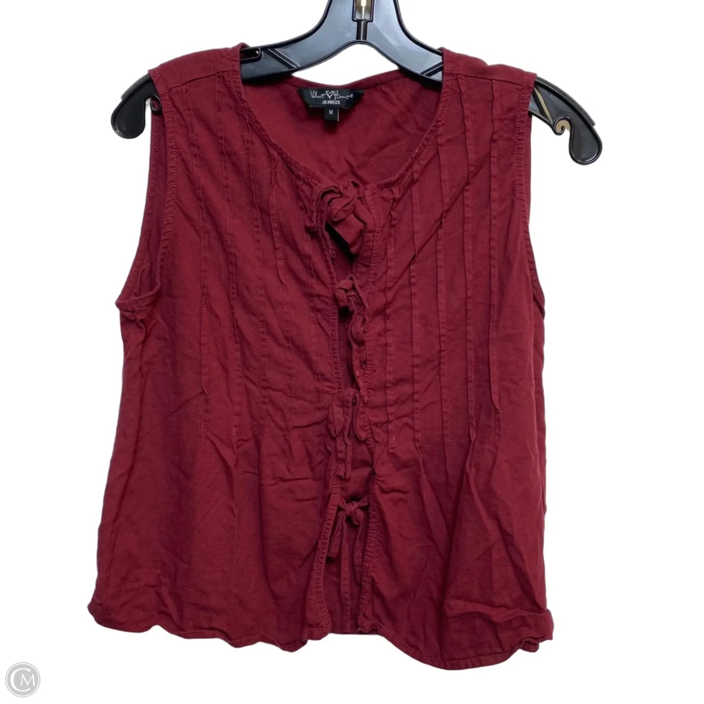 Top Sleeveless By Velvet Heart In Red, Size: M