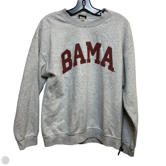 Athletic Sweatshirt Crewneck By Mv Sport In Grey, Size: M