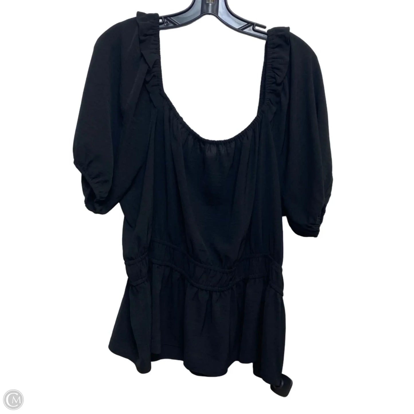 Top Short Sleeve By Nine West Apparel In Black, Size: Xxl