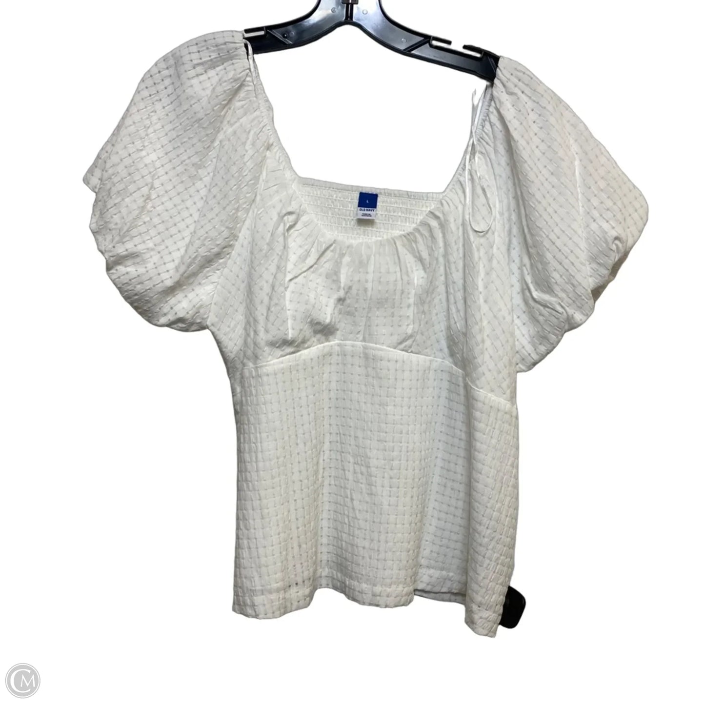 Top Short Sleeve By Old Navy In White, Size: L