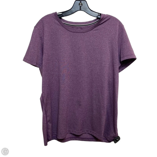 Athletic Top Short Sleeve By Champion In Purple, Size: Xl