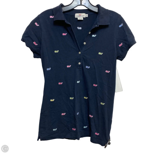 Top Short Sleeve Designer By Vineyard Vines In Navy, Size: S