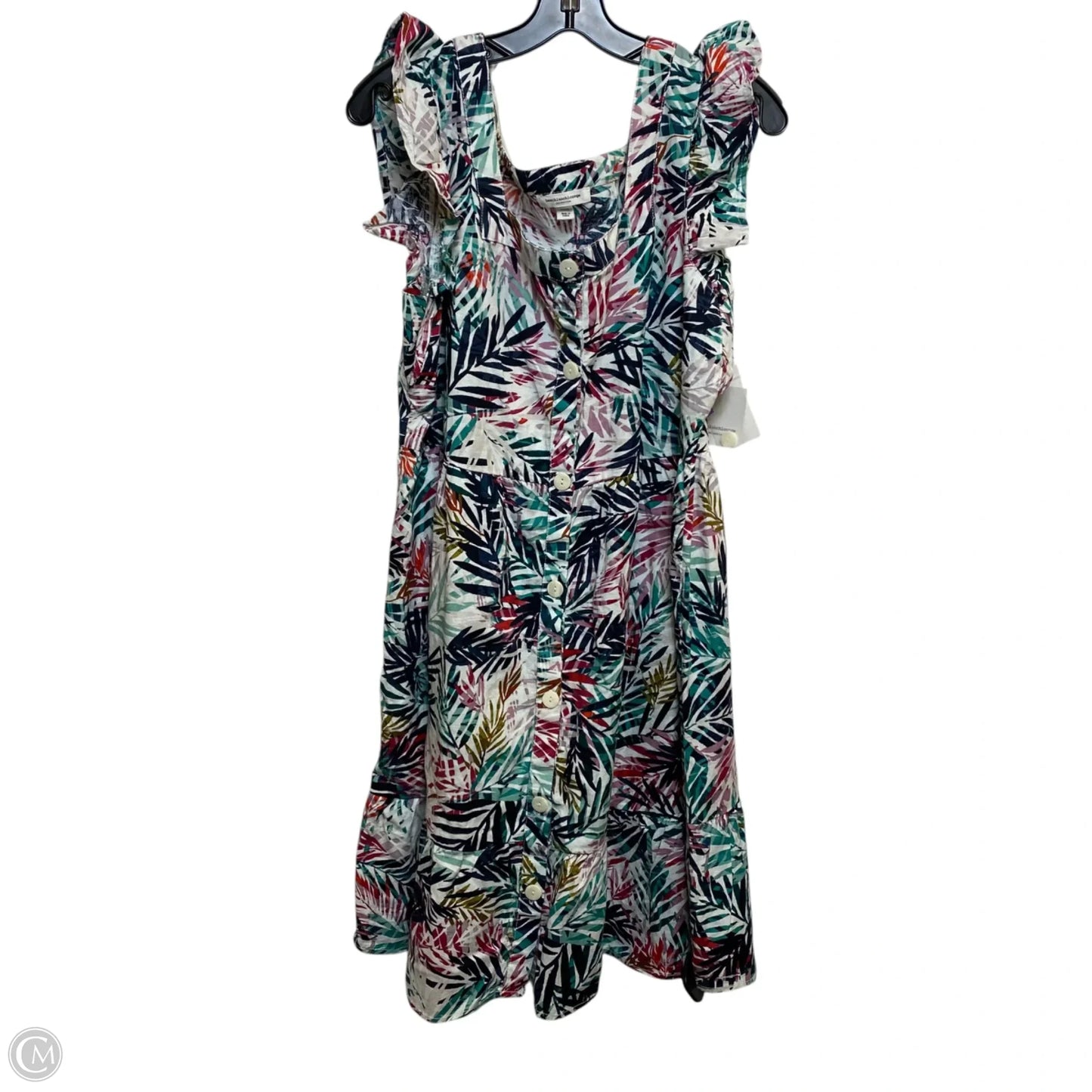 Dress Casual Short By Beachlunchlounge In Green & White, Size: L