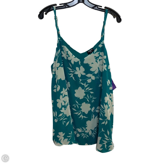 Top Sleeveless By Torrid In Green & White, Size: 1x