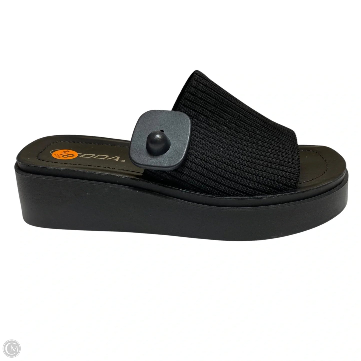 Sandals Heels Platform By Soda In Black, Size: 8.5