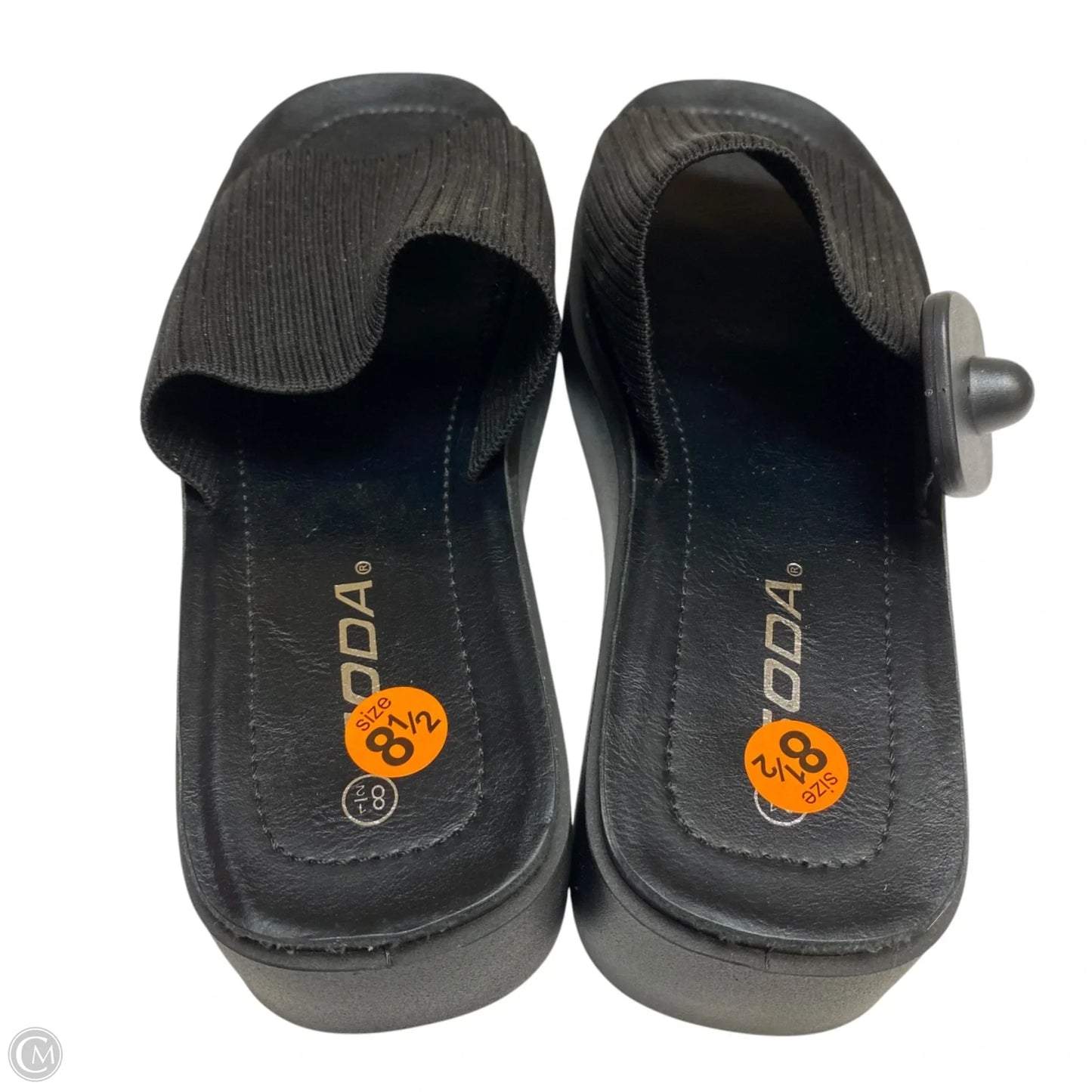 Sandals Heels Platform By Soda In Black, Size: 8.5
