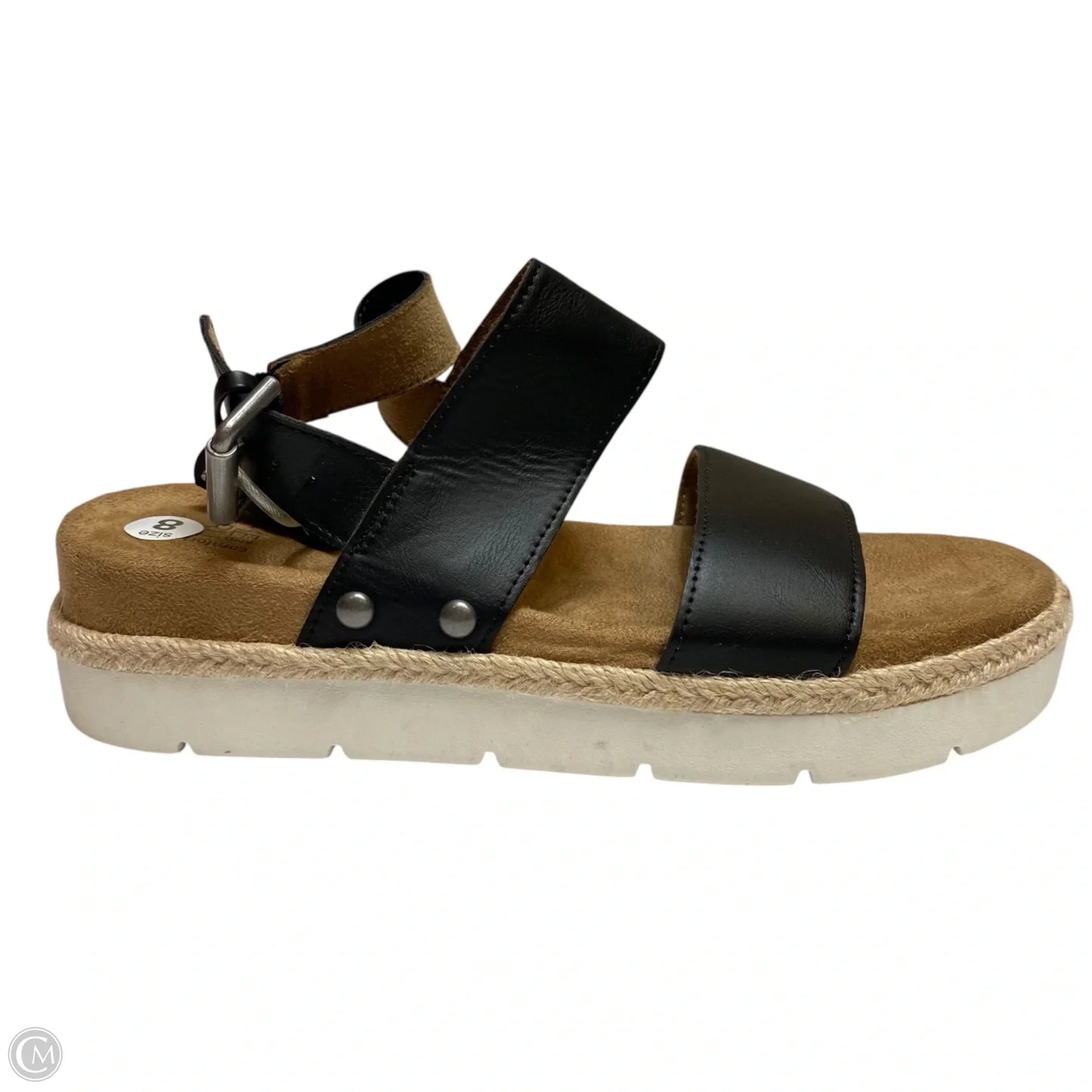 Sandals Heels Platform By Time And Tru In Black, Size: 8