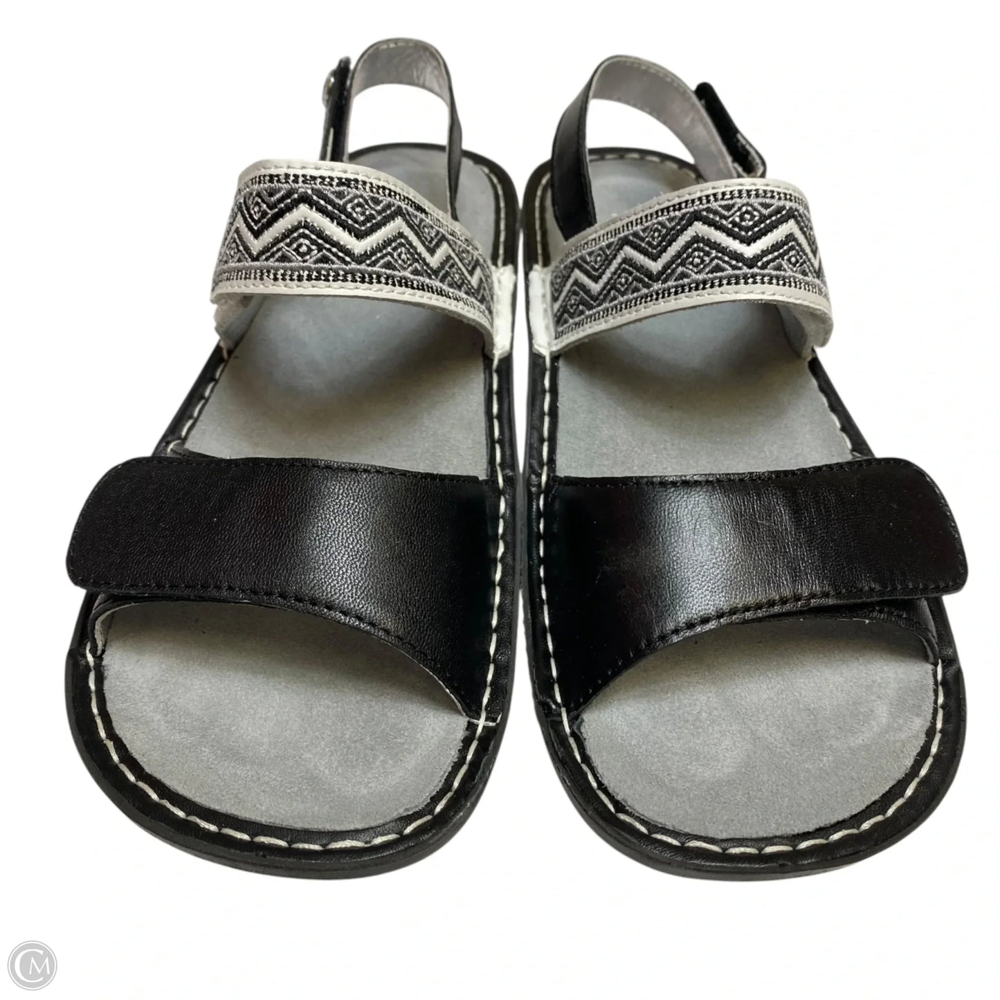 Sandals Flats By Alegria In Black & White, Size: 9