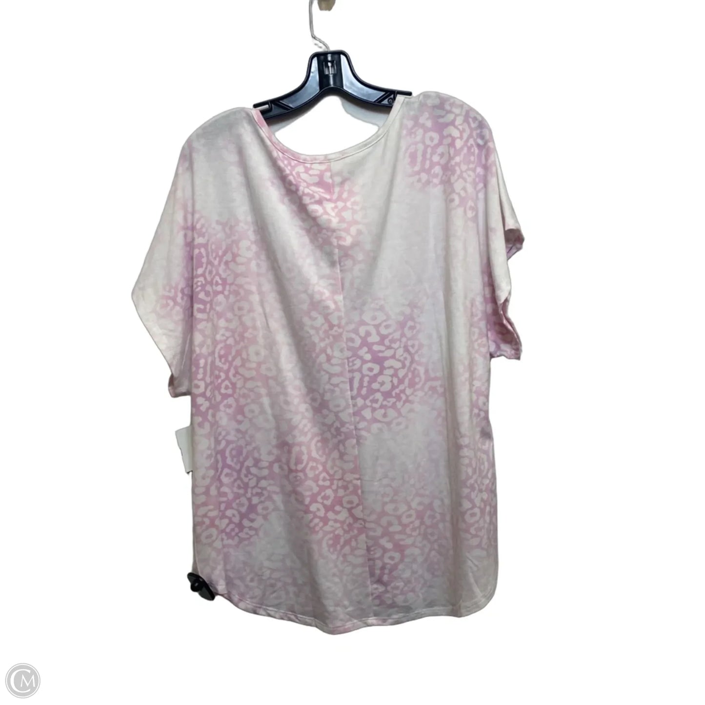 Top Short Sleeve By Adora In Pink, Size: L