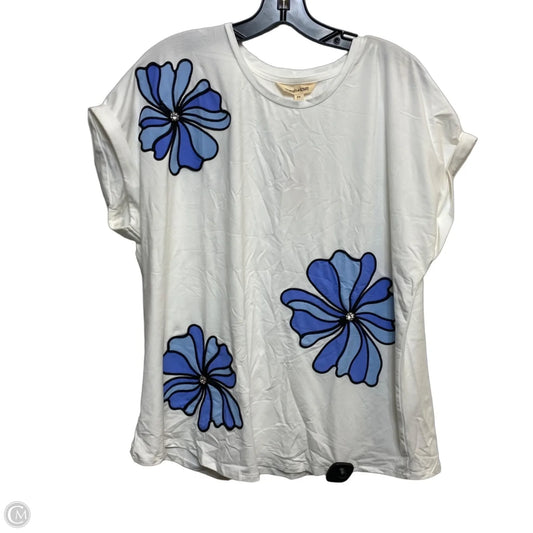 Top Sleeveless By Mesh+Love In White, Size: 2x