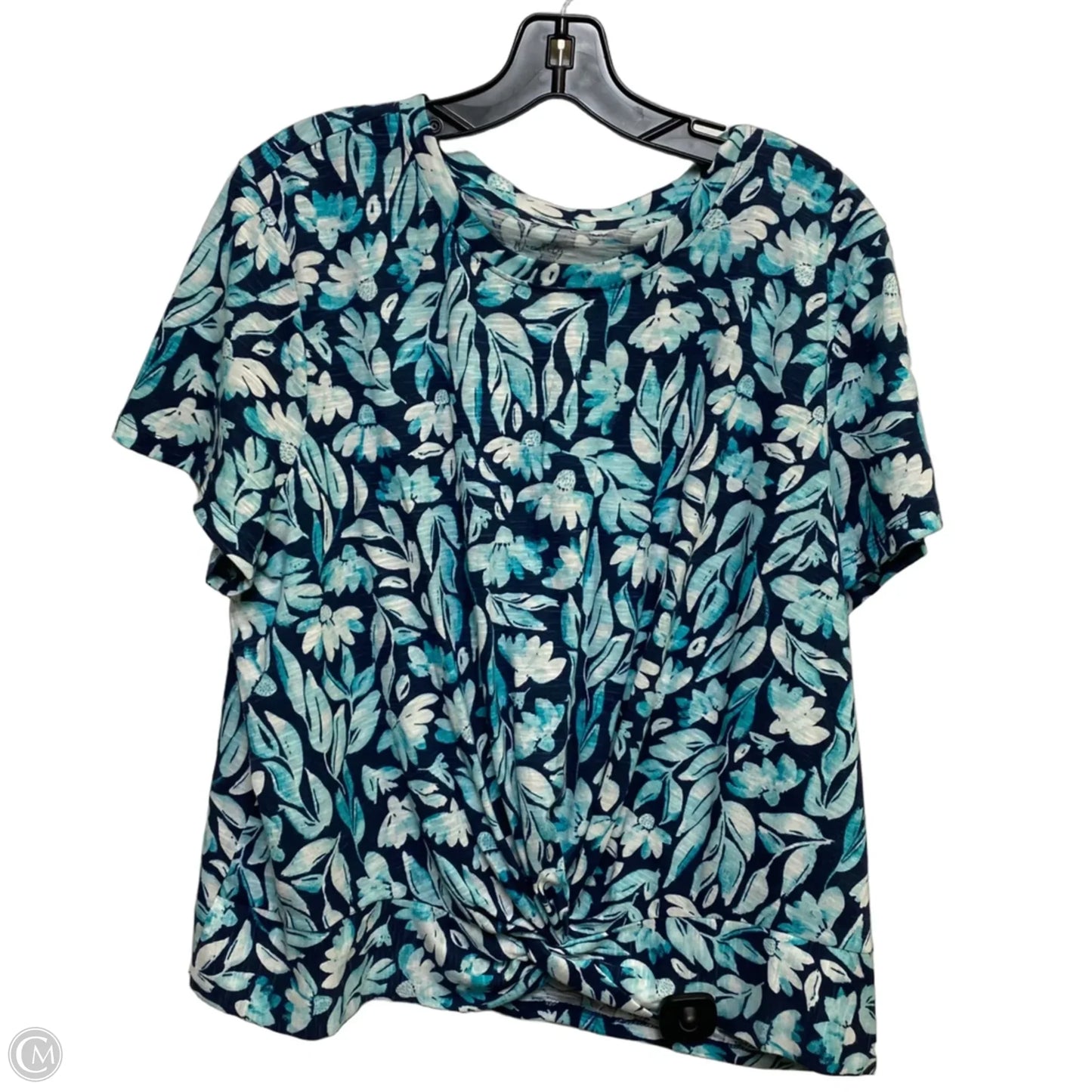 Top Short Sleeve By Wonderly In Blue, Size: Xl
