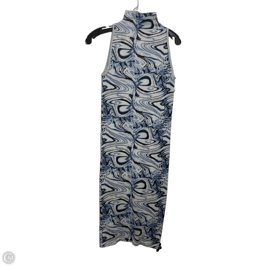 Dress Casual Midi By Zara In Blue & Grey, Size: Xs