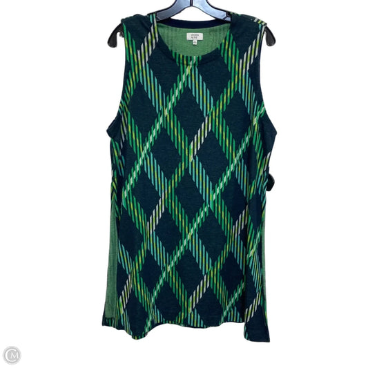 Tunic By Crown And Ivy In Blue & Green, Size: Xl