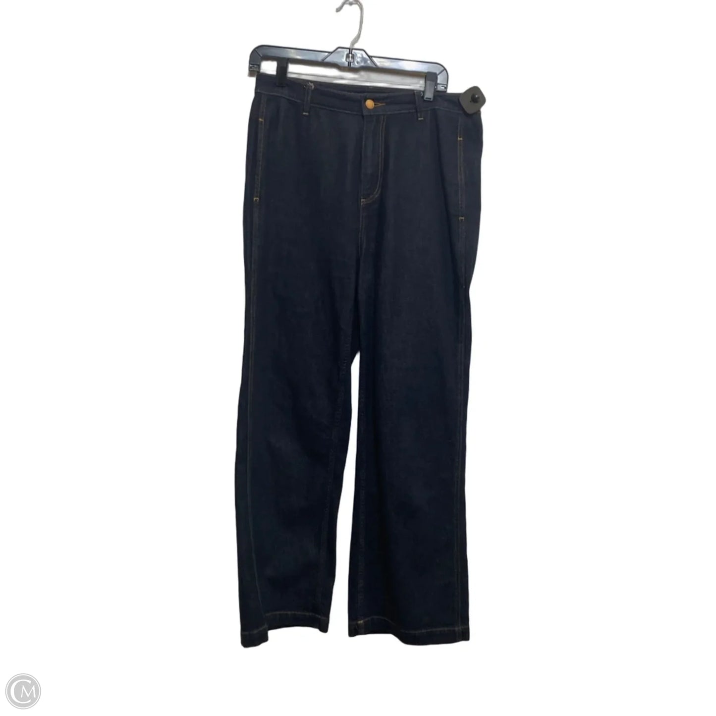 Jeans Wide Leg By Goella In Blue Denim, Size: 8