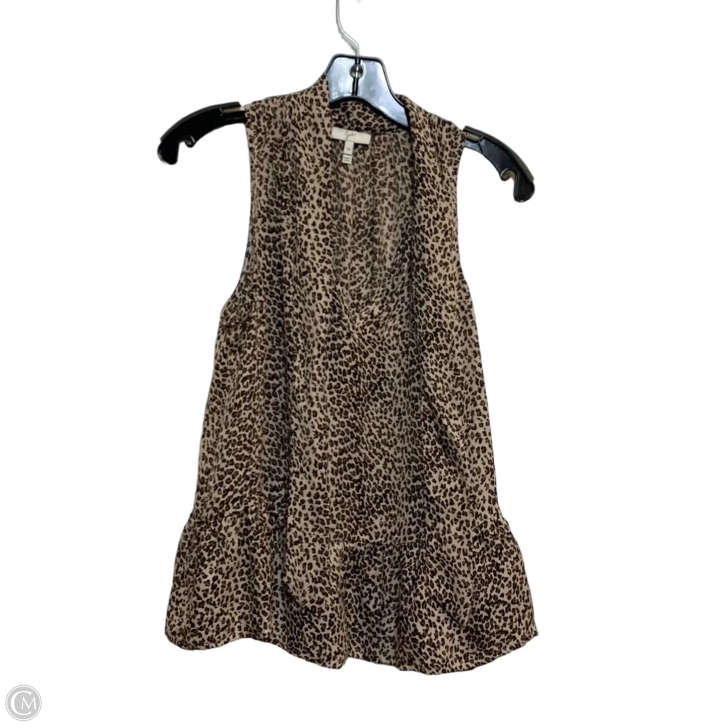 Blouse Sleeveless By Joie In Animal Print, Size: Xs