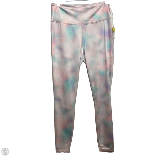 Athletic Leggings By Crown And Ivy In Blue & Pink, Size: M