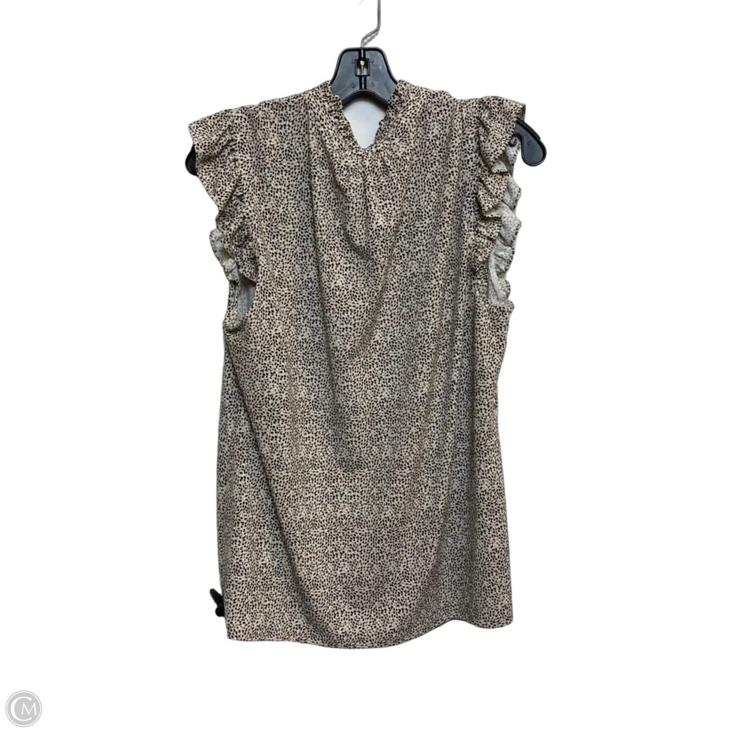 Top Sleeveless By Adrianna Papell In Animal Print, Size: L
