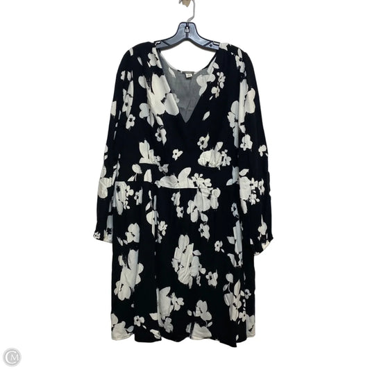 Dress Casual Short By Ava & Viv In Black & White, Size: 2x