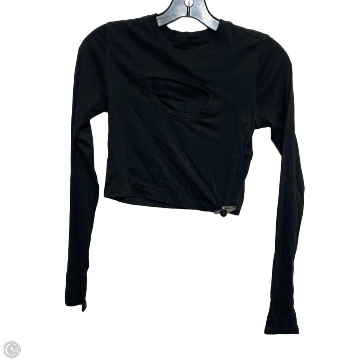 Athletic Top Long Sleeve Crewneck By Lululemon In Black, Size: Xs