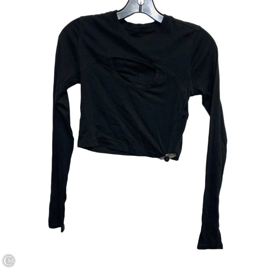 Athletic Top Long Sleeve Crewneck By Lululemon In Black, Size: Xs