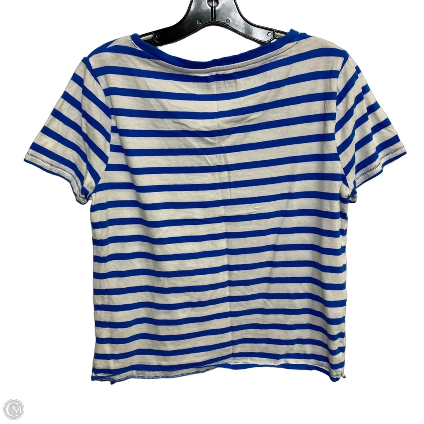 Top Short Sleeve Basic By J. Crew In Blue & White, Size: S