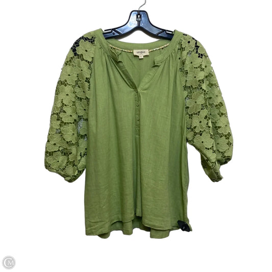 Top Short Sleeve By Umgee In Green, Size: S