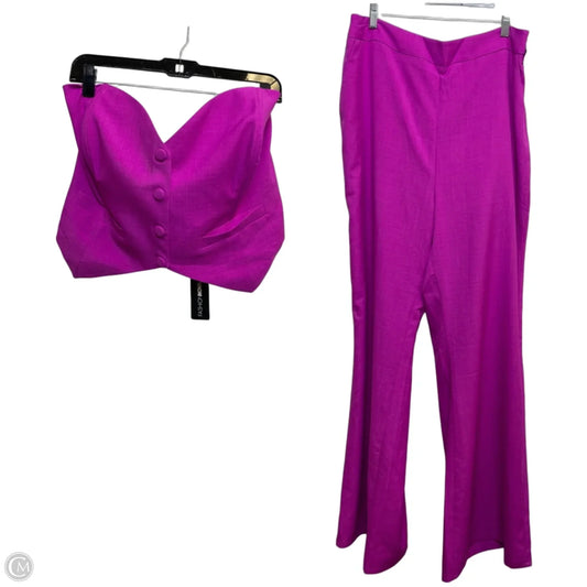 Pants Set 2pc By Fashion Nova In Purple, Size: 1x