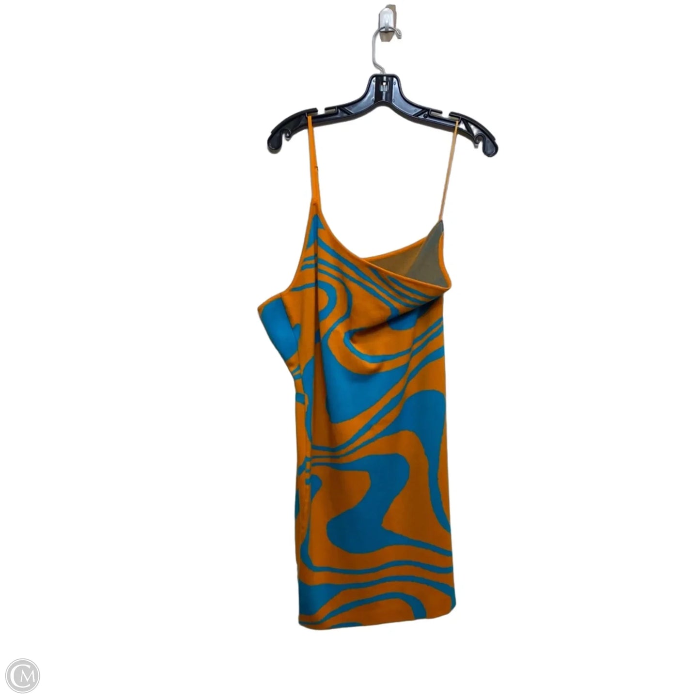 Dress Casual Short By Fashion Nova In Blue & Orange, Size: 2x