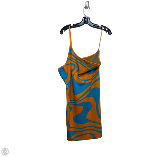 Dress Casual Short By Fashion Nova In Blue & Orange, Size: 2x