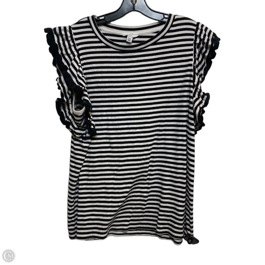 Top Sleeveless By Crown And Ivy In Black & White, Size: Xxl
